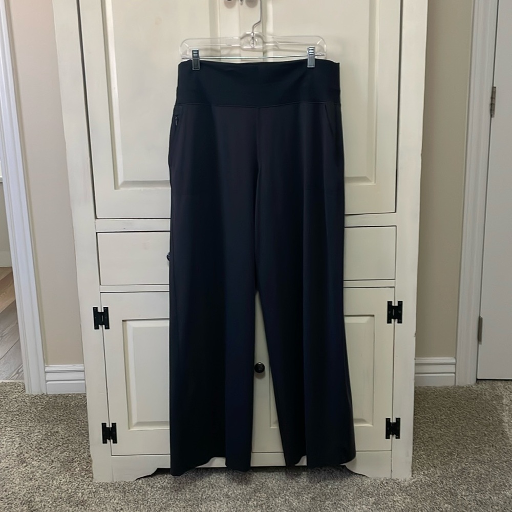 Athleta wide-leg pants.  Black, size XL.